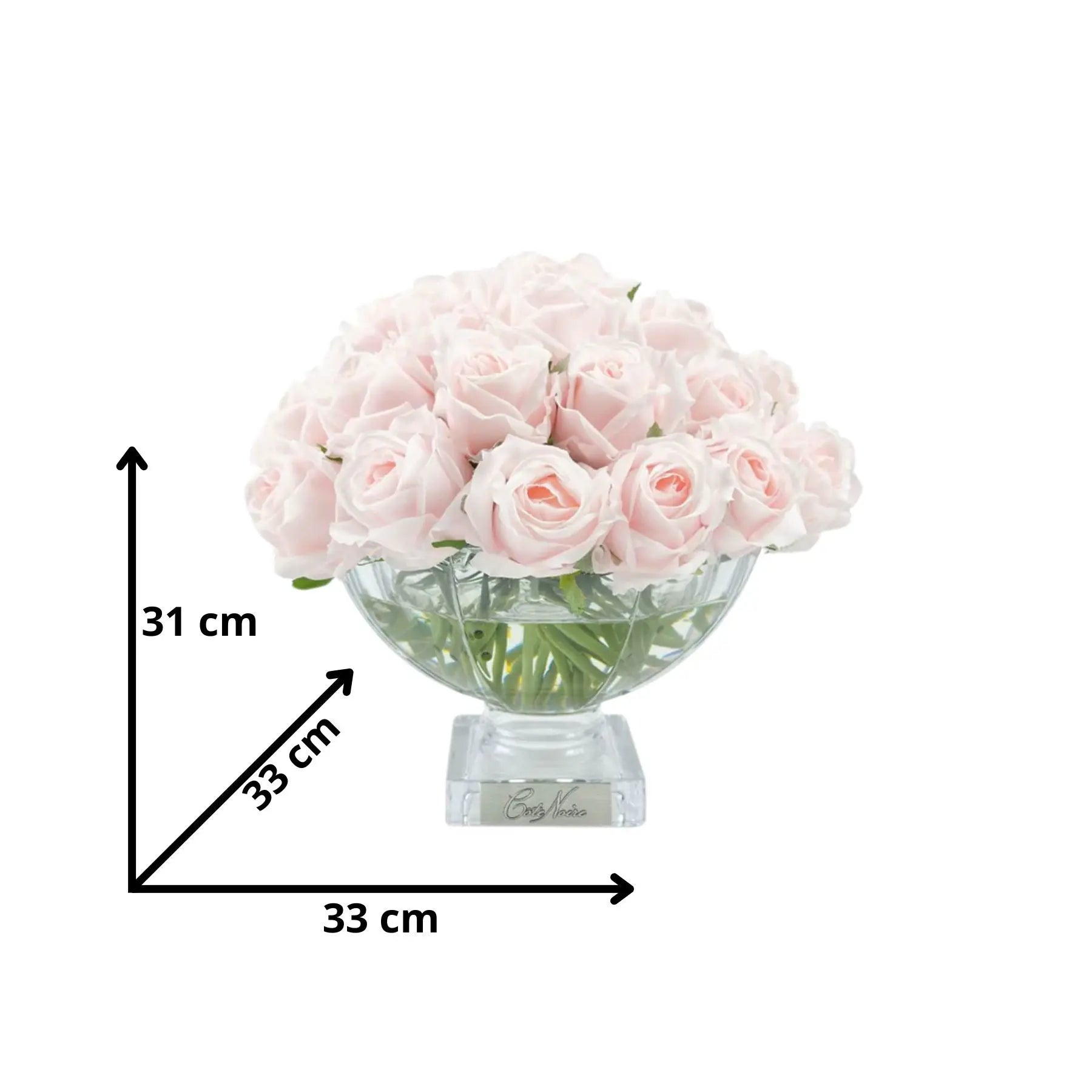 Centrepiece Duftblume in French Pink in eleganter Glasvase als Dekoidee
