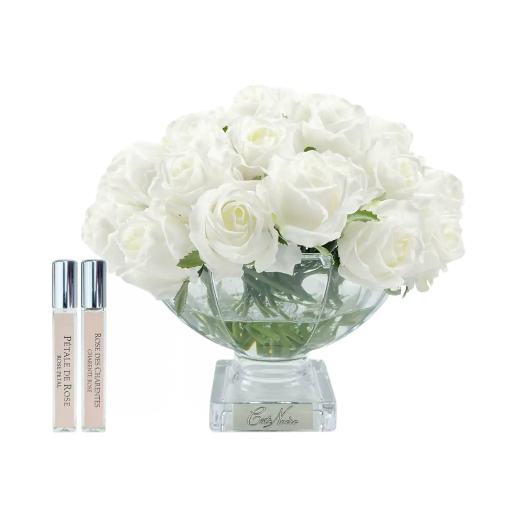 Üppiges Bouquet aus weißen Duftrosen – luxuriöse Duftblumen für Wohnzimmer und Empfangsbereich