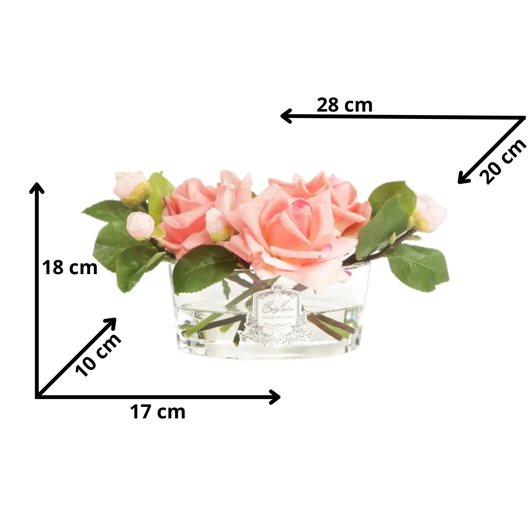 Duftende Kunstblumen mit Parfum in eleganter Box – White Peach Edition
