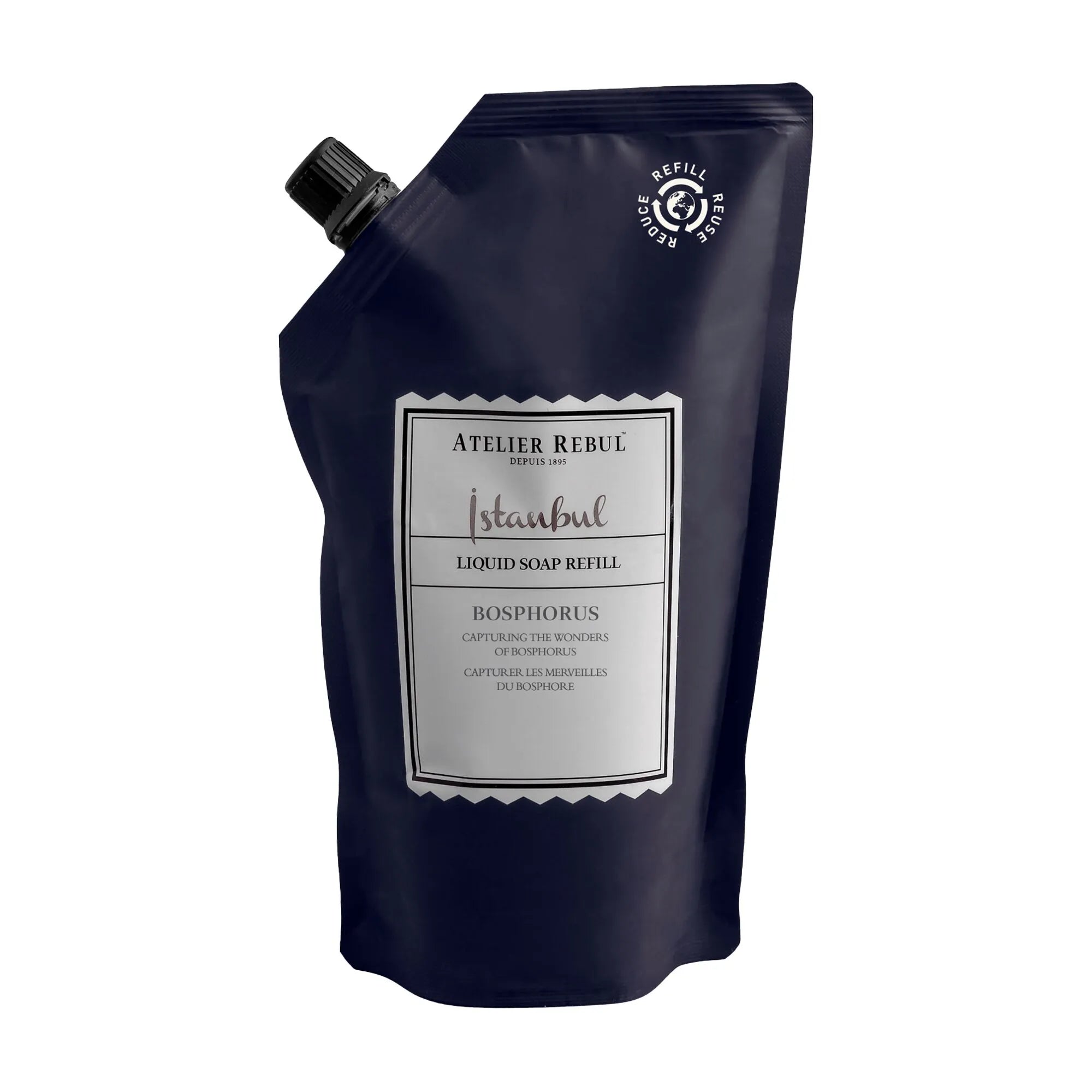 Atelier Rebul Istanbul Bosphorus Flüssigseife Refill 500 ml – nachhaltige Nachfüllpackung mit orientalischem Duft für Badezimmer und Zuhause