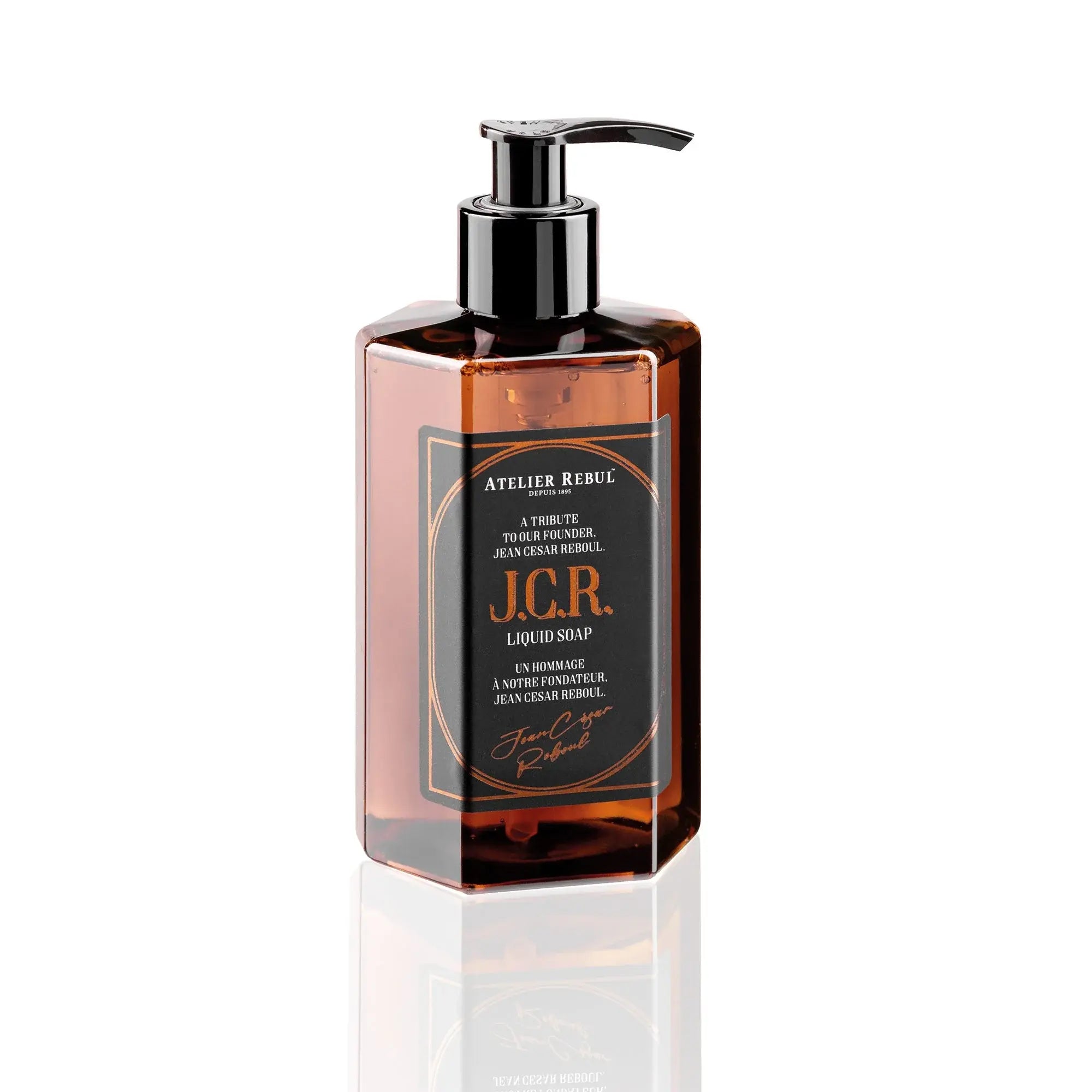 Atelier Rebul J.C.R. Liquid Soap – edle Flüssigseife im 250ml Pumpspender, inspiriert vom Erbe Jean Cesar Rebuls.