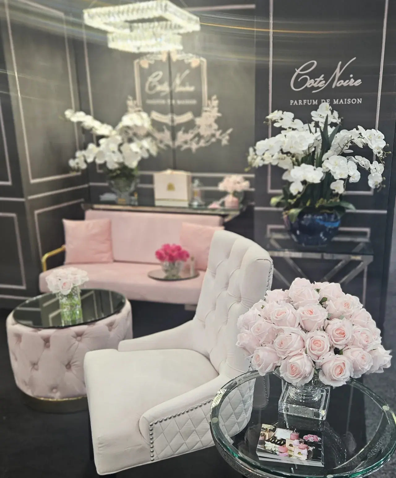 Centrepiece Duftblume – French Pink als stilvolle Deko im Wohnzimmer