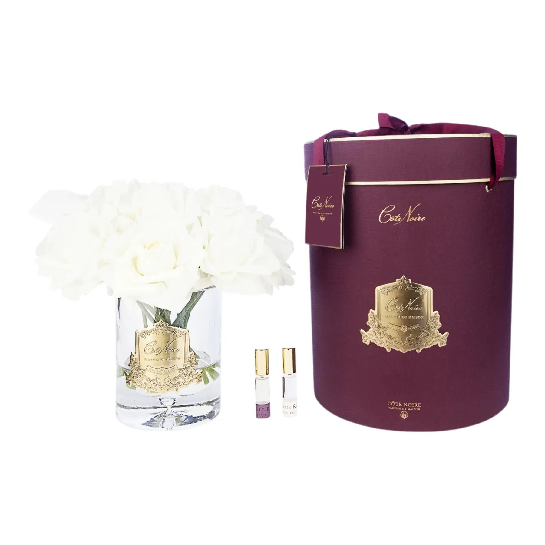 Eleganter Rosenduft in champagnerfarbenen Blüten – in aufwändig gestalteter Duftbox mit Parfum.