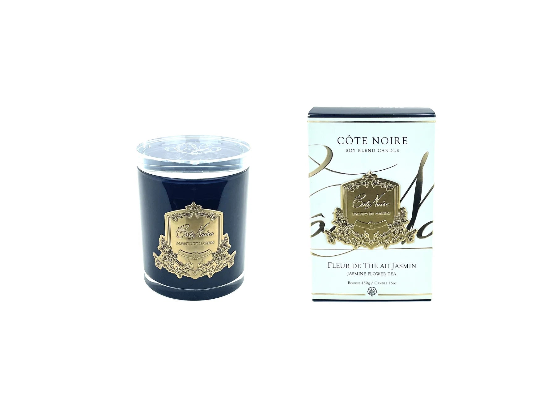 Scented Candle Black - jasmine flower tea