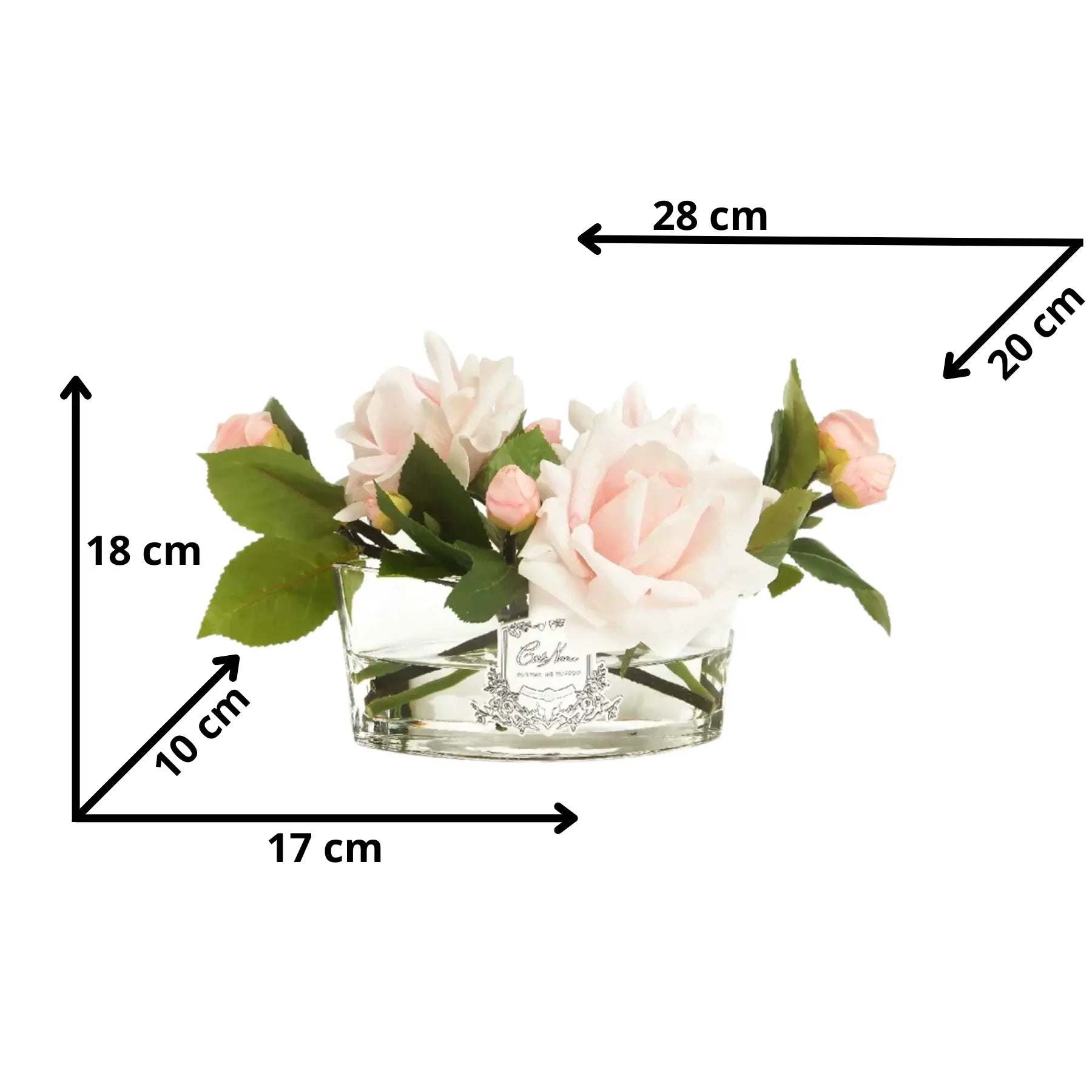 Elegante Duftblume French Pink als Geschenk-Highlight auf dem Tisch