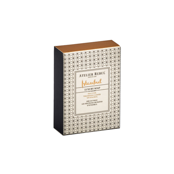 istanbul mini seife 30g in grau weiss gemusterter verpackung auf weissem hintergrund
